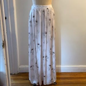Floral silk maxi skirt from urban outfitters